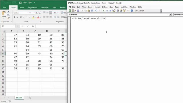 Replace Blank Cells with Zeros in Excel with VBA Macro смотреть онлайн