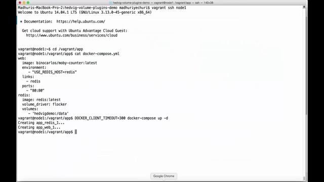 Hedvig & ClusterHQ Flocker for Docker demo смотреть онлайн
