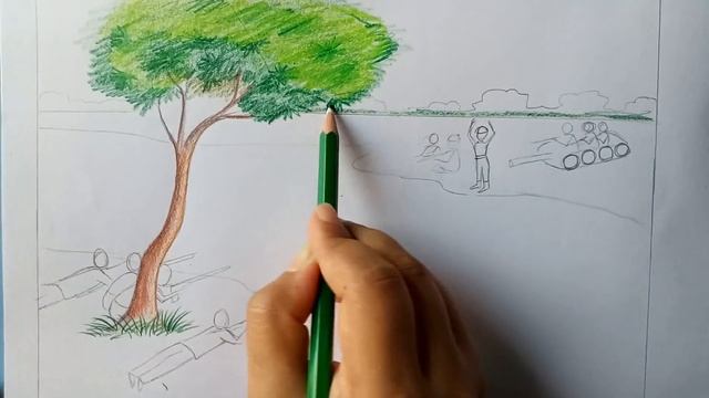 How to draw scenery of Liberation War Step by step (very easy) || Art video смотреть онлайн