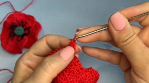 Вязание мака крючком