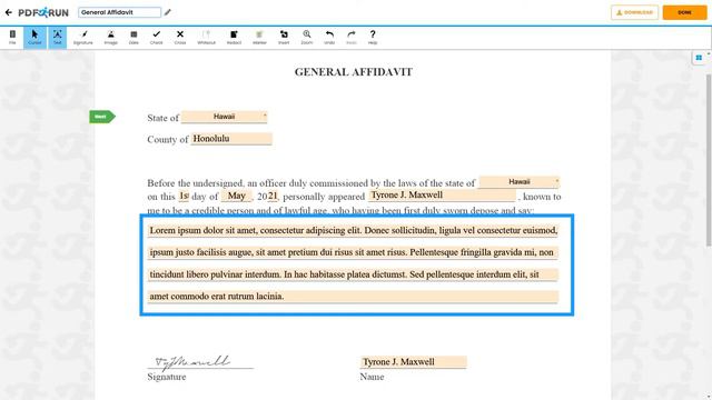 How to Fill Out General Affidavit | PDFRun смотреть онлайн
