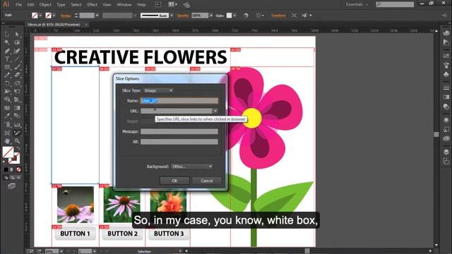 Specify Slice Type and Slice Options in Illustrator cc смотреть онлайн