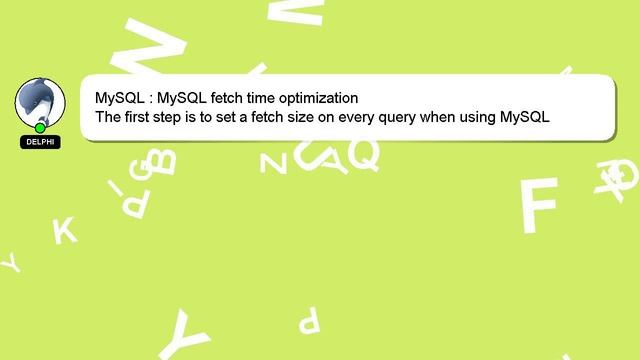 MySQL : MySQL fetch time optimization смотреть онлайн