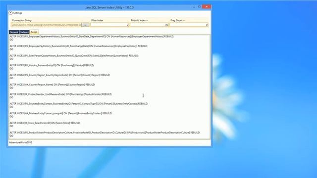 JaRoSQL Server Index Utility - http://shop.jaropro.com смотреть онлайн