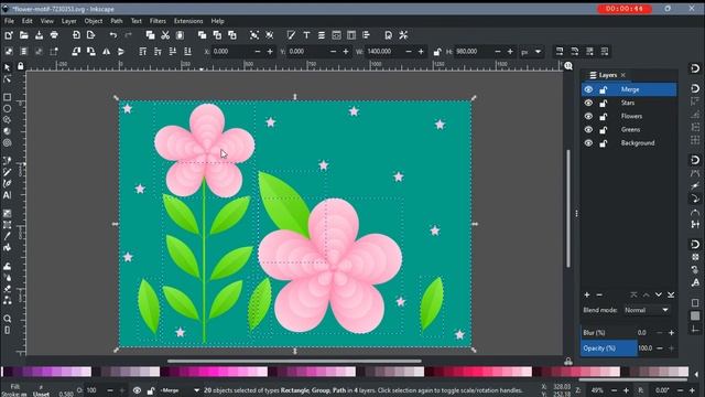 Merge Layers in Inkscape - Moving Selection to a Layer смотреть онлайн