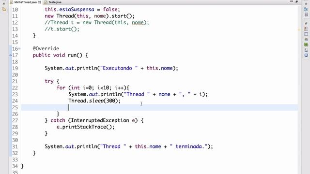 Curso de Java 73: Threads: resume, suspend e stop смотреть онлайн