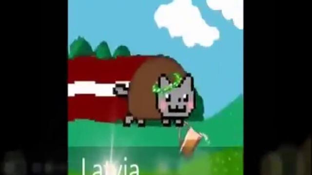Nyan Cat in 205 countries all countries смотреть онлайн