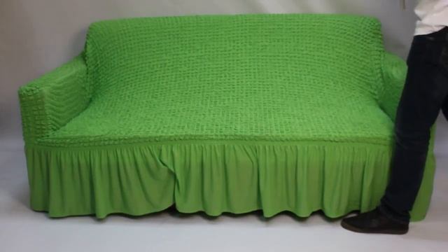 Как одеть универсальный чехол на диван Kupit-Textil.ru