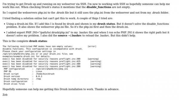 Drupal: How to get Drush to use alternative php.ini?