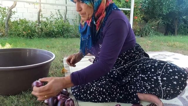 KÖY EVİ TAZE PATLICAN HASADI ve KIŞA KURUTULMUŞ PATLICAN YAPIMI смотреть онлайн