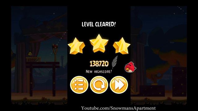 Abra-Ca-Bacon 2-1 Angry Birds Seasons - level 1 Walkthrough 3 Stars (HD) смотреть онлайн