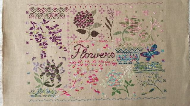 Вышивка крестиком, Буклет DMC Coloris Flowers Готовая работа смотреть онлайн