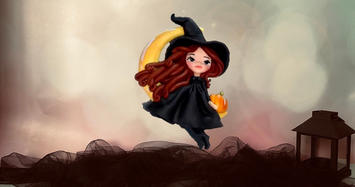 Ознакомительный урок Аппликация ведьмочки на торт в стиле Хеллоуин смотреть онлайн