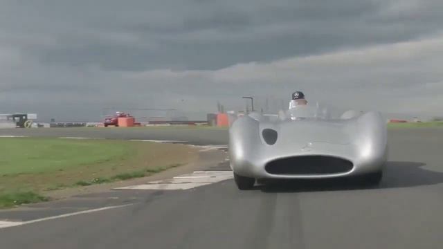 Lewis Hamilton Driving Juan Manuel Fangio's Mercedes SLR.