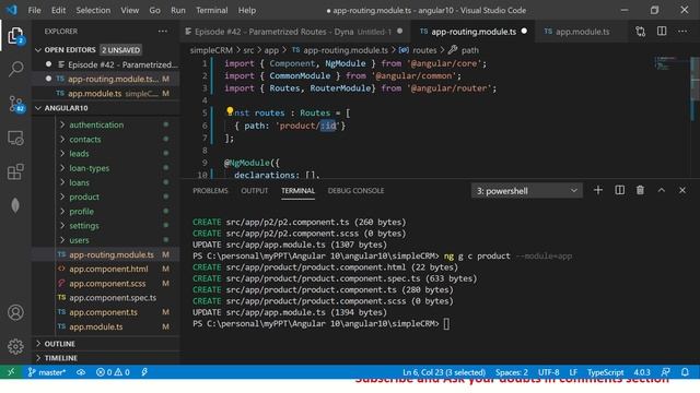 Angular 10 Tutorial #42 - Parametrized Routes in Angular | Angular 10 Tutorial For Beginners смотреть онлайн