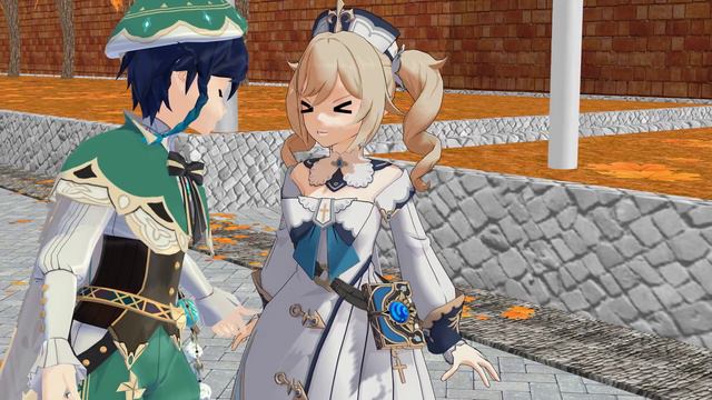 [MMD Genshin Impact] Anything you can do // Venti x Barbara смотреть онлайн