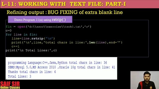 Removing extra blank lines| rstrip()| Lec-11 Part-1| How to remove blank lines from output| Hands o смотреть онлайн