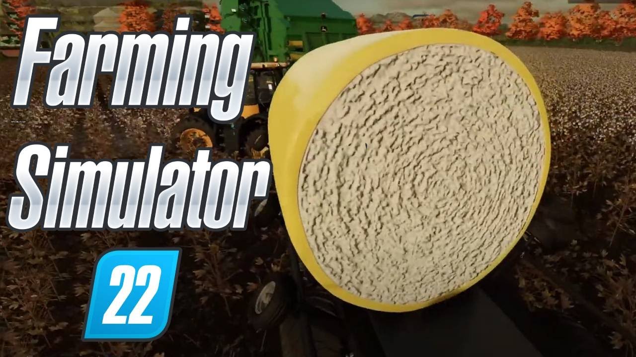 Собираем ХЛОПОК и сворачиваем в круглые тюки. Farming simulator 22 #18. КООП. смотреть онлайн