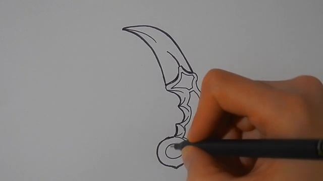 Как нарисовать НОЖ КЕРАМБИТ, рисунки для срисовки/606/How to draw a karambit KNIFE смотреть онлайн