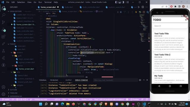 Add Update and delete ToDo Flutter, GetX, PHP and XAMPP -( Backend) Final Part -6 смотреть онлайн