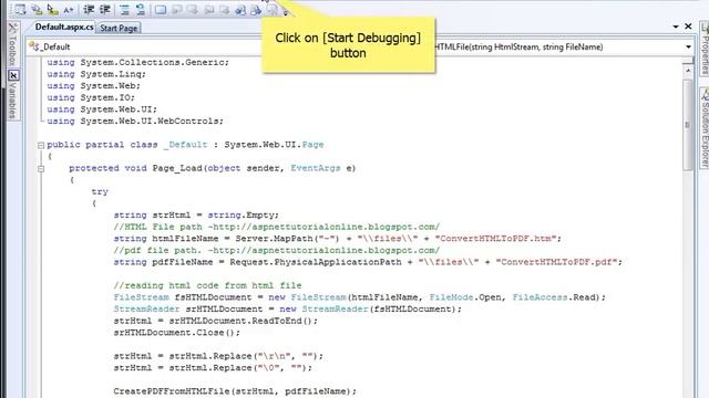 Converting html to pdf using itextsharp in ASP.NET with C#.NET смотреть онлайн
