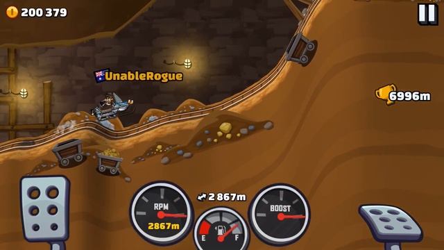 Mines 5659m with Snowmobile Plus Broken Arm Glitch - Hill Climb Racing 2 смотреть онлайн