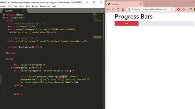 Bootstrap facile pour débutant : Progress Bars (Barres de progression) - bootstrap شرح смотреть онлайн