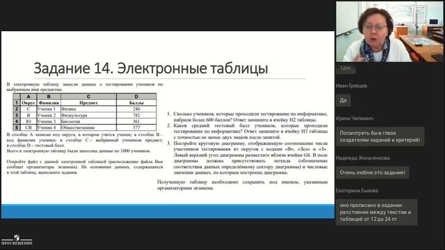Семинар-практикум "Решение заданий практической части КИМ ОГЭ по информатике" смотреть онлайн