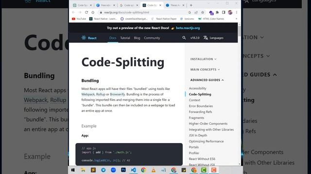 code splitting in react смотреть онлайн