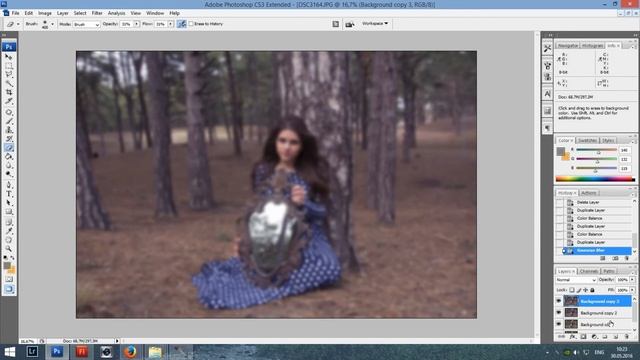 РАЗМЫТИЕ ФОНА В ФОТОШОП/ урок по обработке фотографии смотреть онлайн