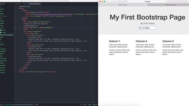 Laravel - Vue and Bootstrap смотреть онлайн