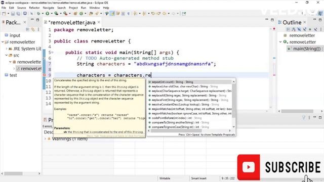 How to remove all occurrence of a given character in a string | under 4 mins смотреть онлайн