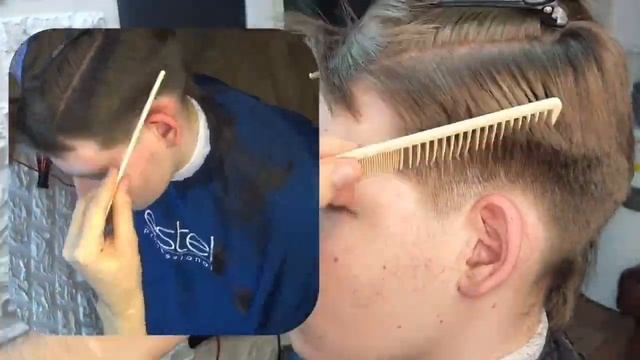 Классическая мужская стрижка на волосы средней длинны // Как стричь подростка // Школьная стрижка смотреть онлайн