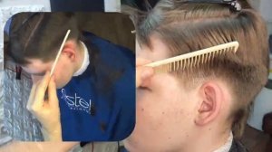 Классическая мужская стрижка на волосы средней длинны  // Как стричь подростка // Школьная стрижка
