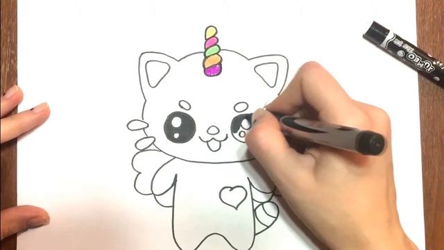 Как нарисовать КОТЁНКА ЕДИНОРОГА/How to draw a KITENKA UNICORN смотреть онлайн
