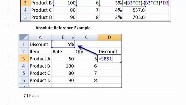Excel - Cell Reference Type- Excel Formula PDF Solution series - Part -2 | Excel Tutorial PDF смотреть онлайн