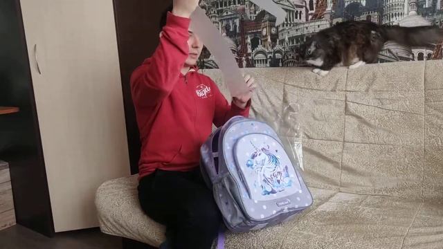 Распаковка — Школьный рюкзак Erich Krause ErgoLine 15L Dream Unicorn смотреть онлайн