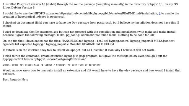 Databases: Postgresql install extension смотреть онлайн