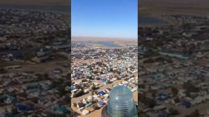 Актюбинская область, г.Шалкар вид с птичьего полета.