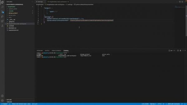 Automatically Activate Python Virtual Environment in VScode for Django Project