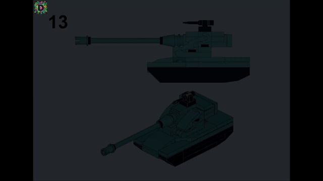 Мини танки AMX 50 B, T57 Heavy и Kranvagn из Лего смотреть онлайн