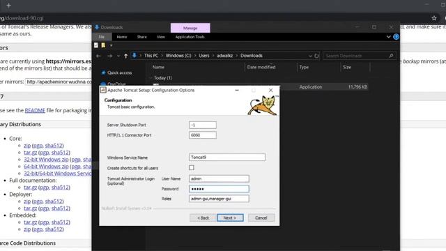 Install Apache Tomcat Server 9 .exe file | short tomcat tutorial series | 01 | aducators.in смотреть онлайн