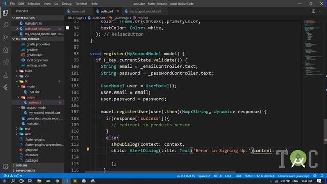 Register User | Flutter and Firebase Auth | Create Flutter App with Google Firebase | Part 3 смотреть онлайн