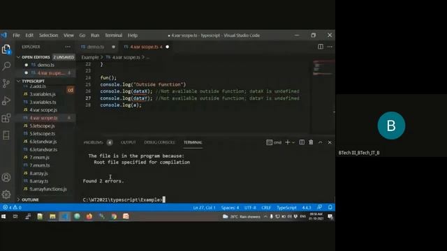 Variable & Data type in Typescript - Demo смотреть онлайн