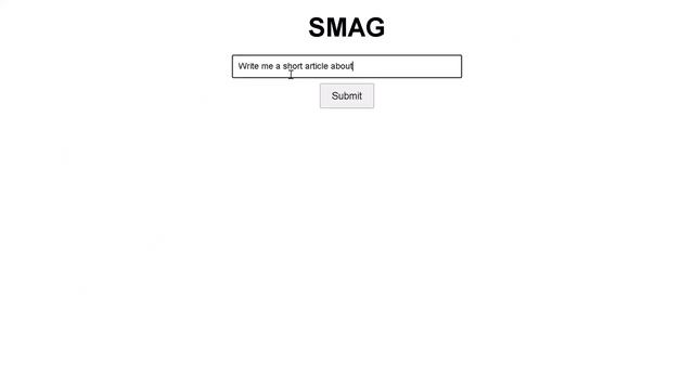 SMAG: SMart Article Generator смотреть онлайн