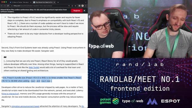 Preact vs React – Dlaczego Etsy przeszło na Preacta? · RANDLAB/MEET смотреть онлайн