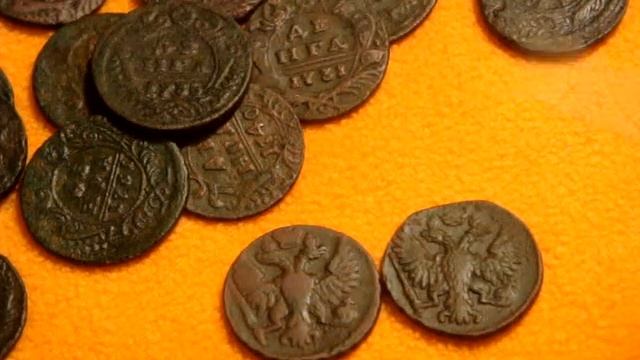 Разновидности монеты  Денга 1749 г.