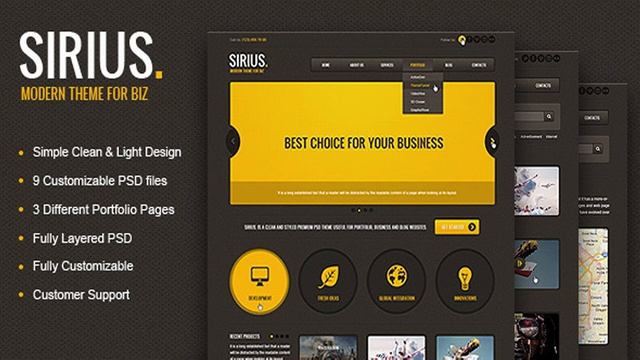 Sirius - Responsive HTML Template, SASS | Themeforest Website Templates and Themes смотреть онлайн