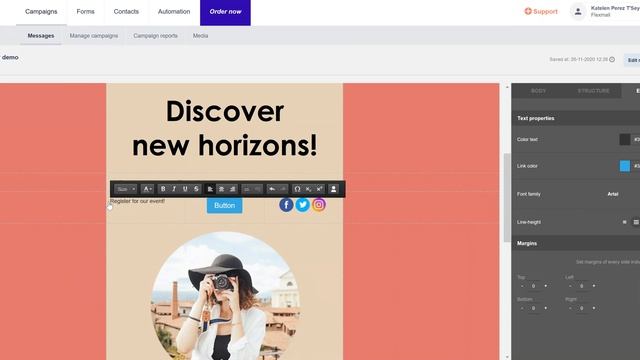 Create a message in Flexmail смотреть онлайн