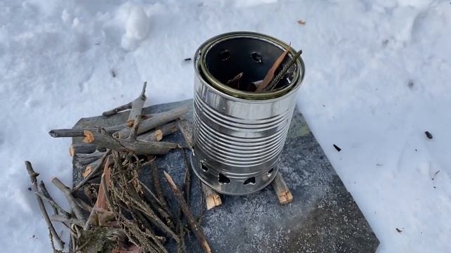 Печка-щепочница из консервных банок | Тест смотреть онлайн